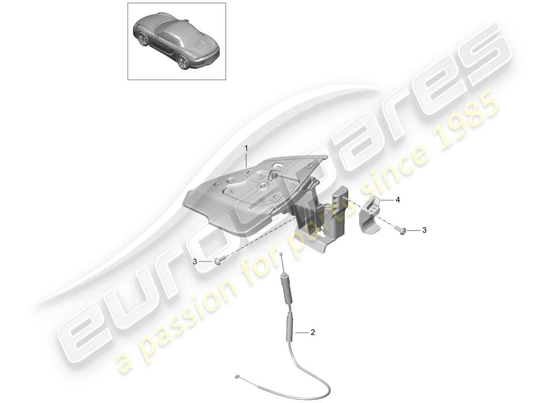 Porsche Boxster 981 (2012) flap Part Diagram