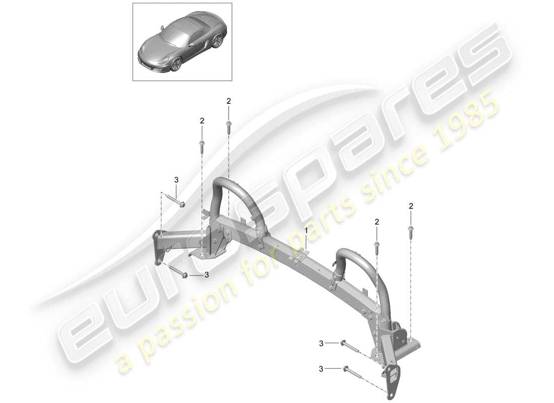Porsche Boxster 981 (2012) ROLL BAR Part Diagram