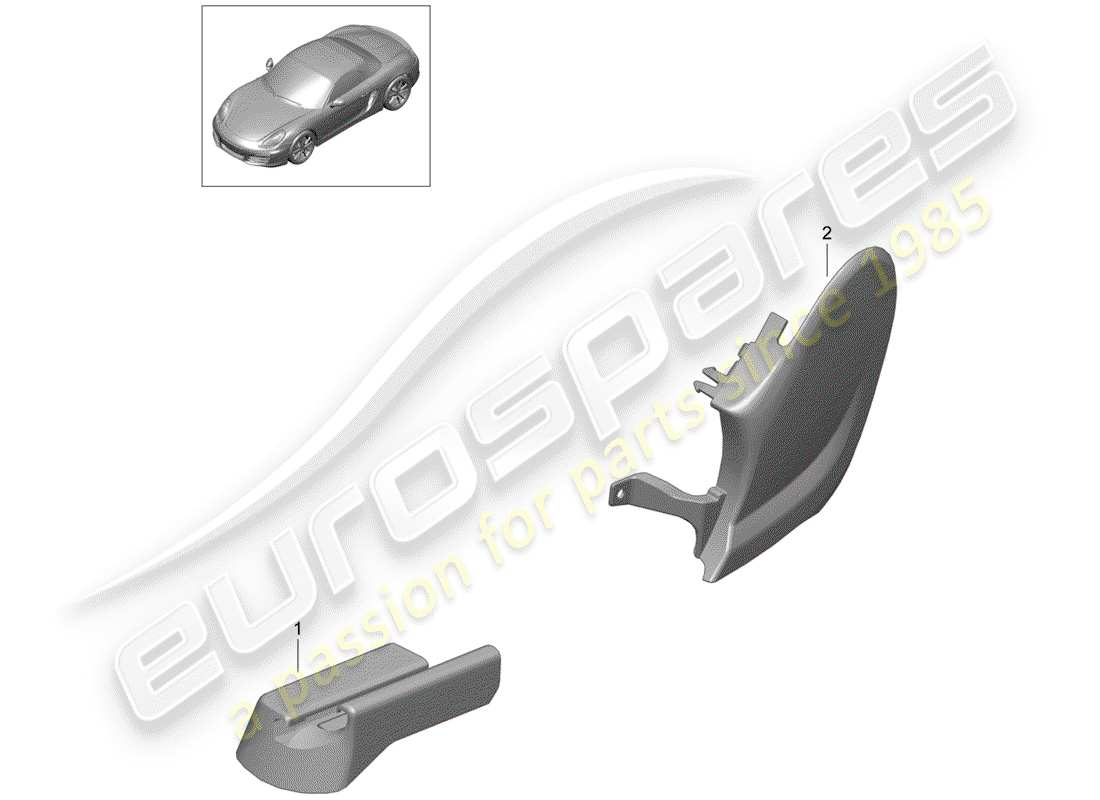 Porsche Boxster 981 (2012) SPORTS SEAT PLUS Part Diagram