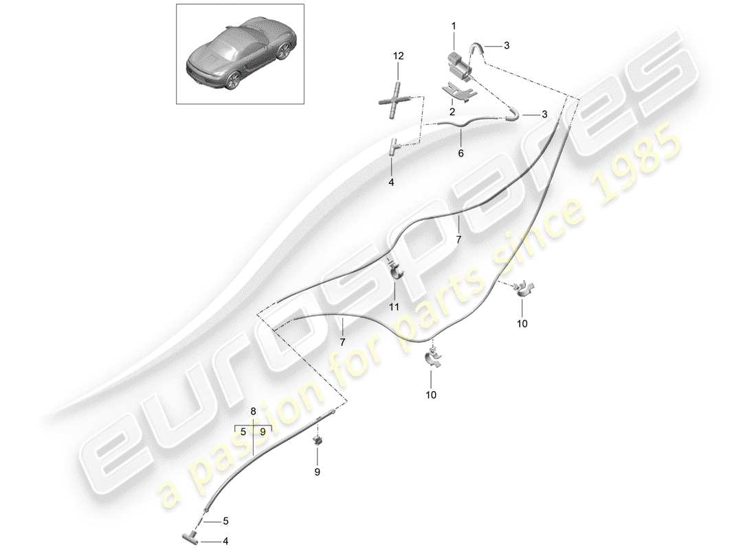 Porsche Boxster 981 (2014) Exhaust System Part Diagram