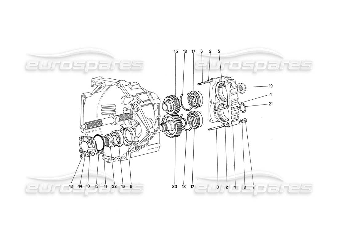 Ferrari 288 GTO Gearbox Transmission Part Diagram