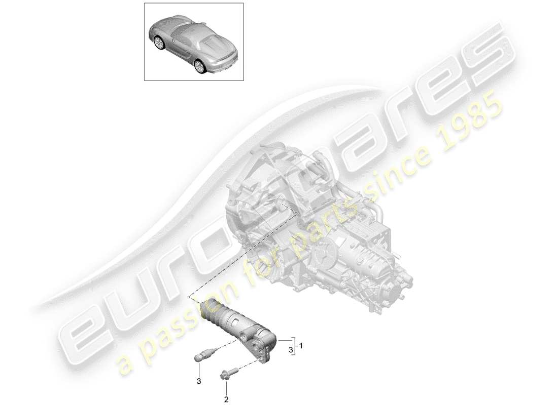 Porsche Boxster Spyder (2016) CLUTCH RELEASE Part Diagram