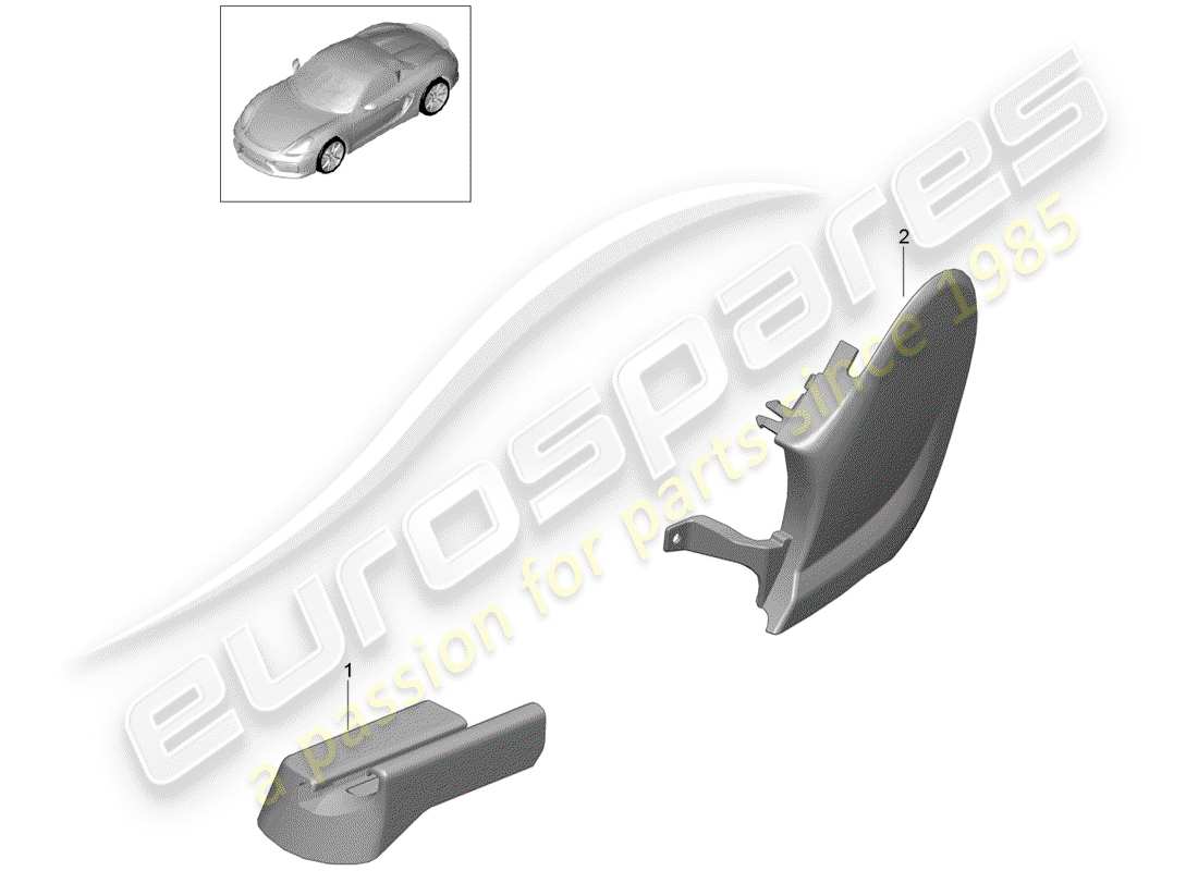 Porsche Boxster Spyder (2016) SEAT Part Diagram