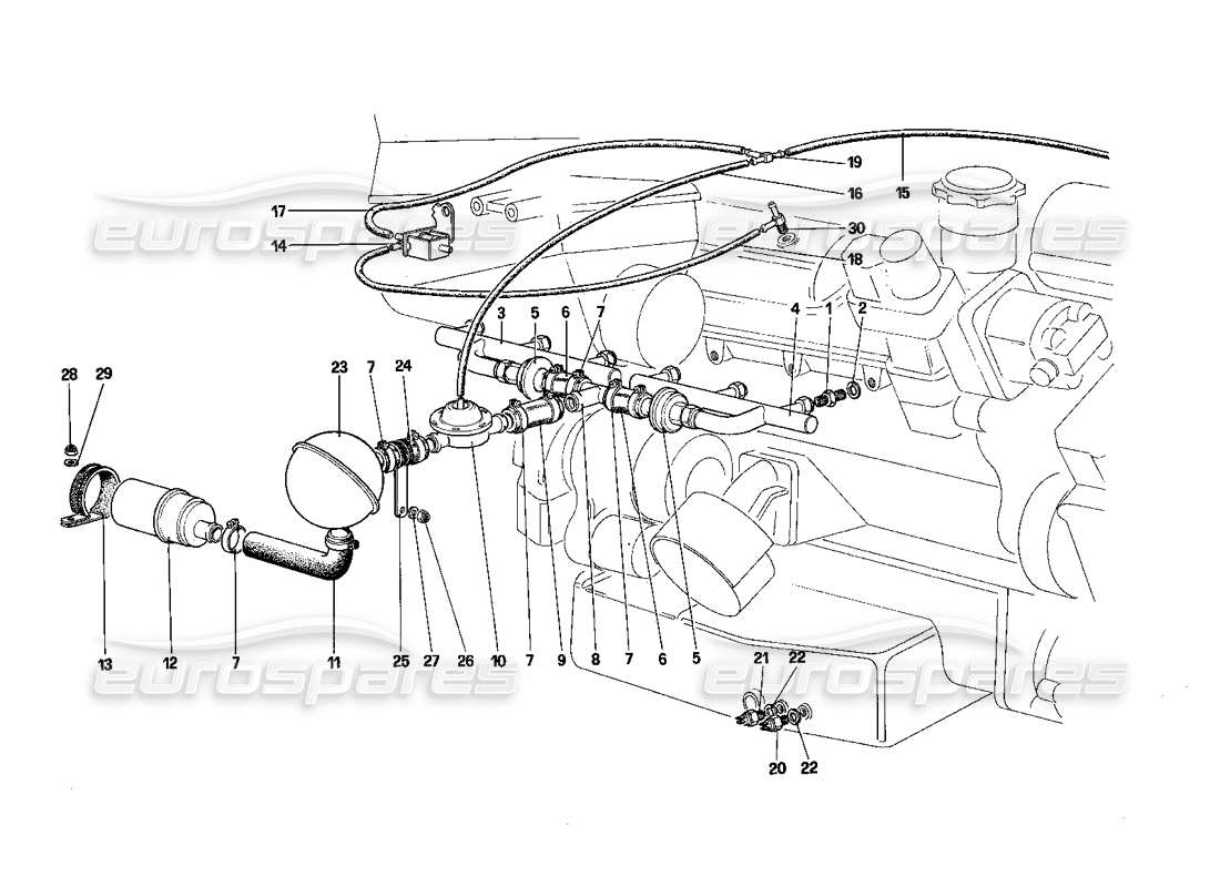Ferrari 412 (Mechanical) air injection - for ch version Part Diagram