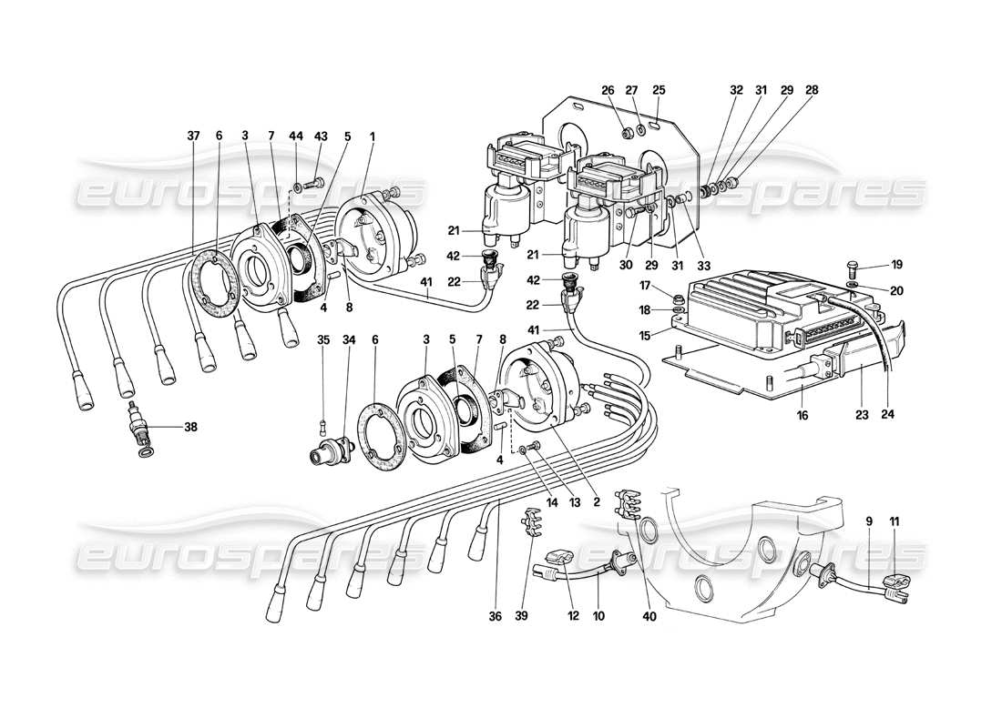 Ferrari 412 (Mechanical) engine ignition Part Diagram