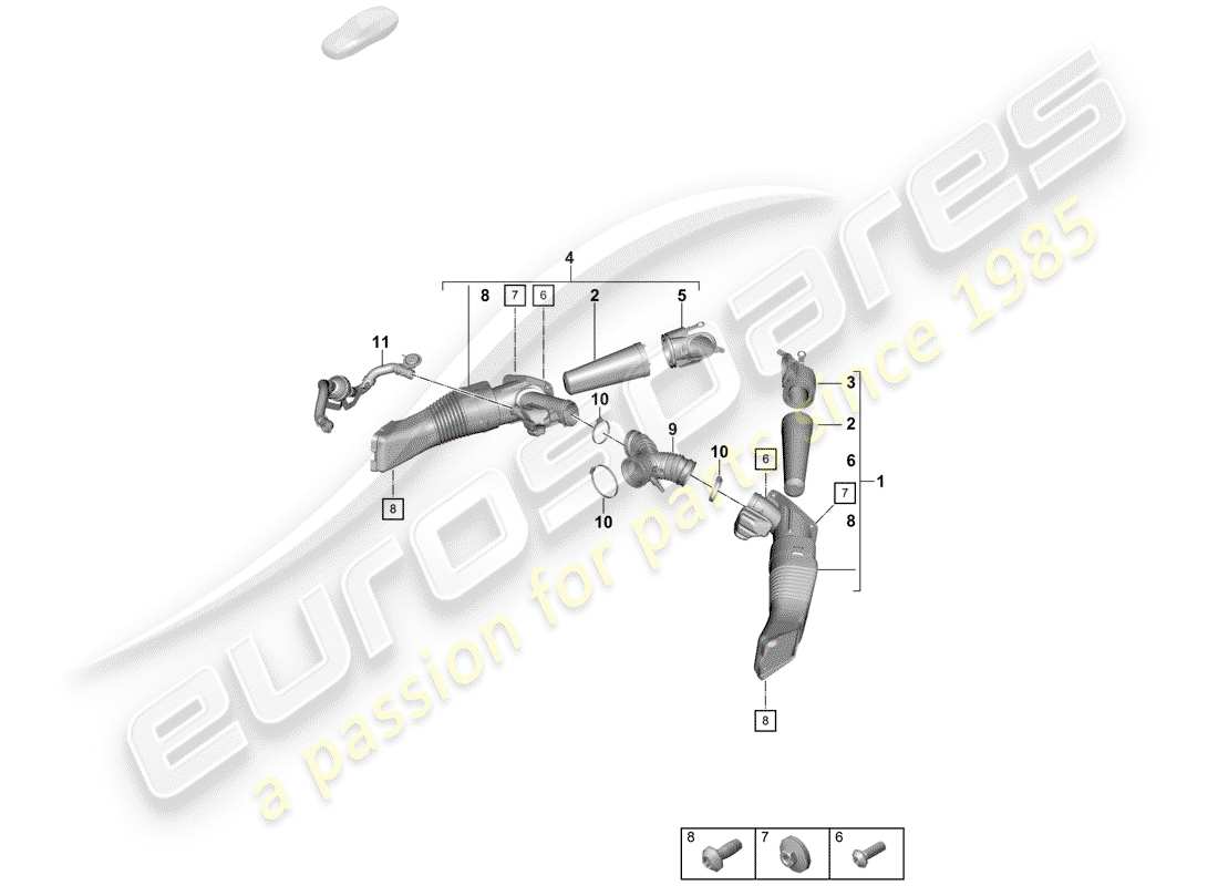 Porsche Boxster Spyder (2019) AIR CLEANER Part Diagram