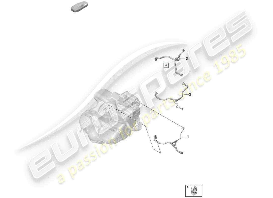 Porsche Boxster Spyder (2019) breather line Part Diagram
