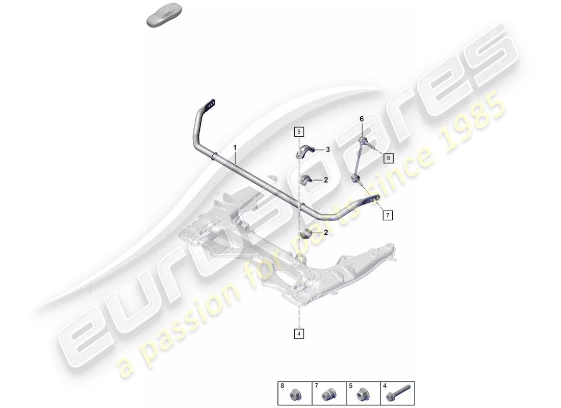 Porsche Boxster Spyder (2019) stabilizer Part Diagram