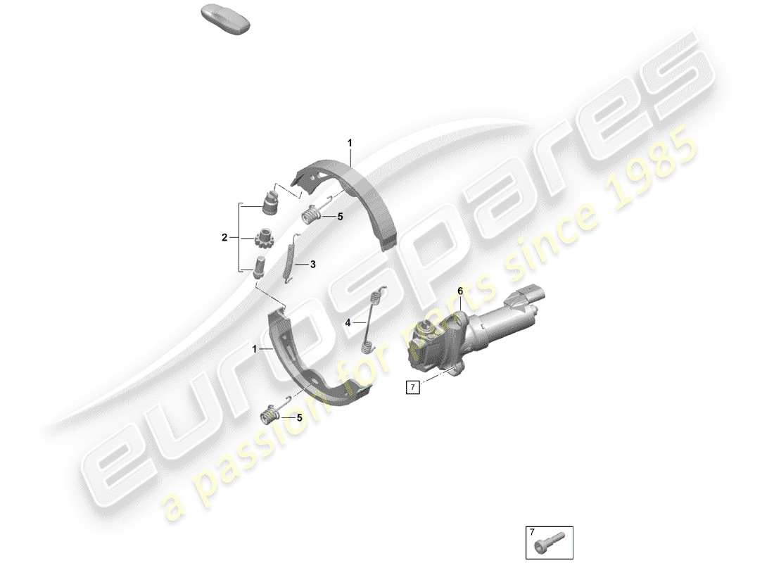Porsche Boxster Spyder (2019) PARKING BRAKE Part Diagram