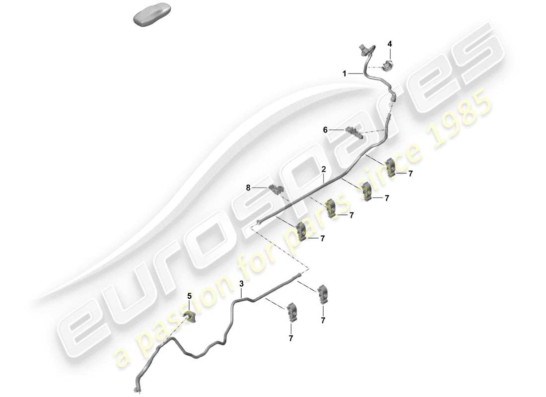Porsche Boxster Spyder (2019) VACUUM LINE Part Diagram