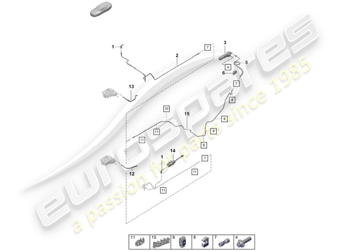 Porsche Boxster Spyder (2019) hydraulic clutch Part Diagram