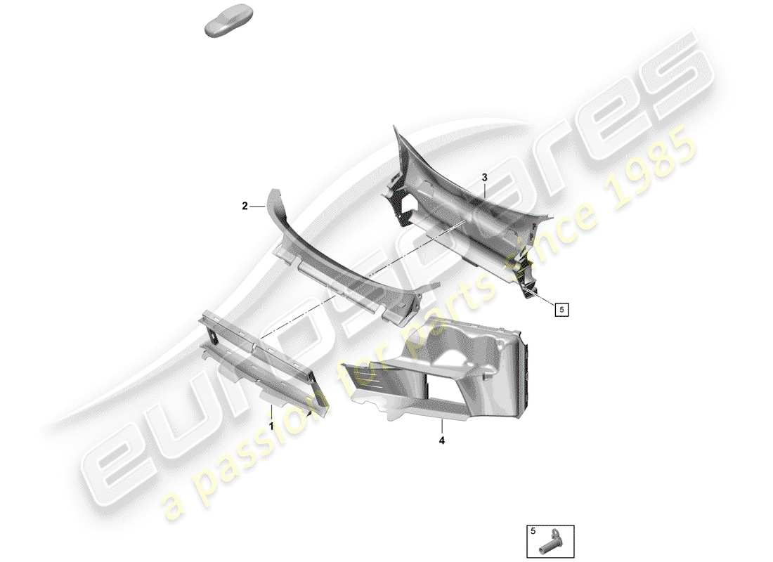 Porsche Boxster Spyder (2019) BUMPER Part Diagram