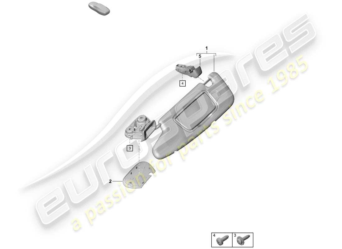 Porsche Boxster Spyder (2019) SUN VIZORS Part Diagram