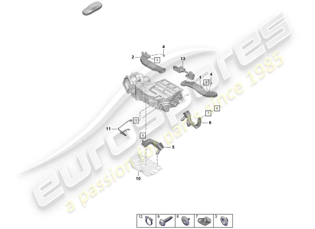Porsche Boxster Spyder (2019) AIR DUCT Part Diagram