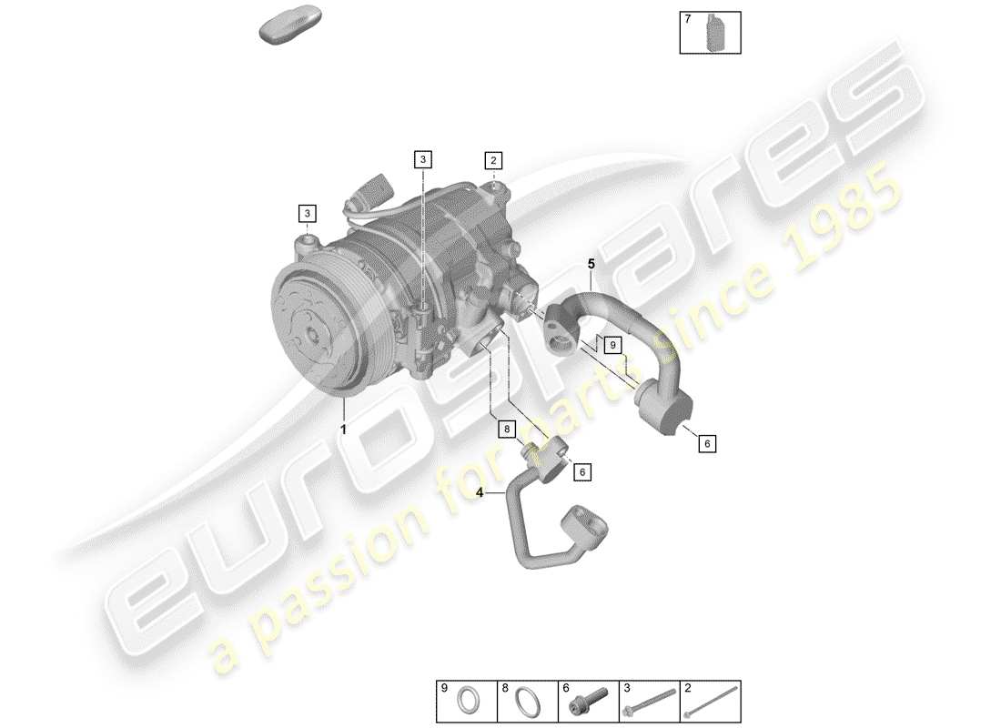 Porsche Boxster Spyder (2019) COMPRESSOR Part Diagram