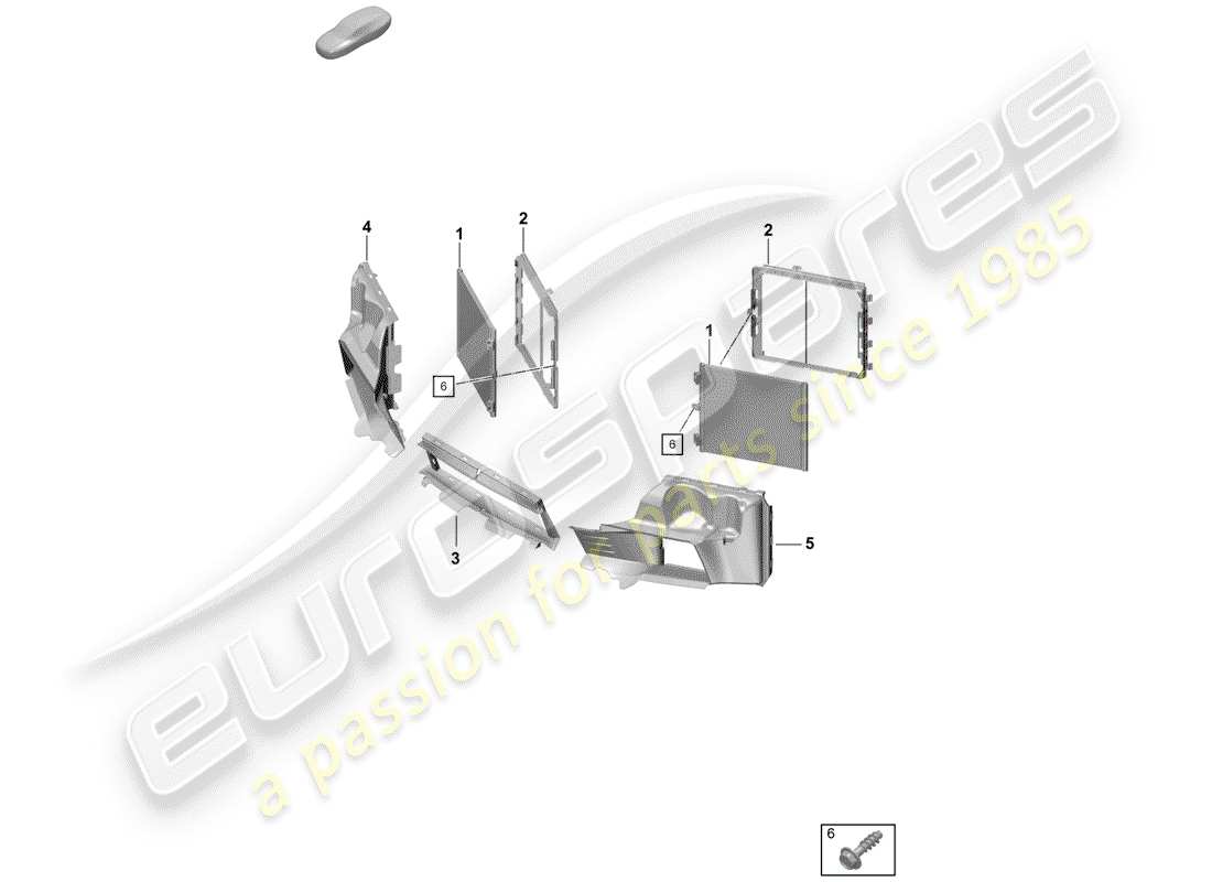 Porsche Boxster Spyder (2019) air condtioner condenser Part Diagram