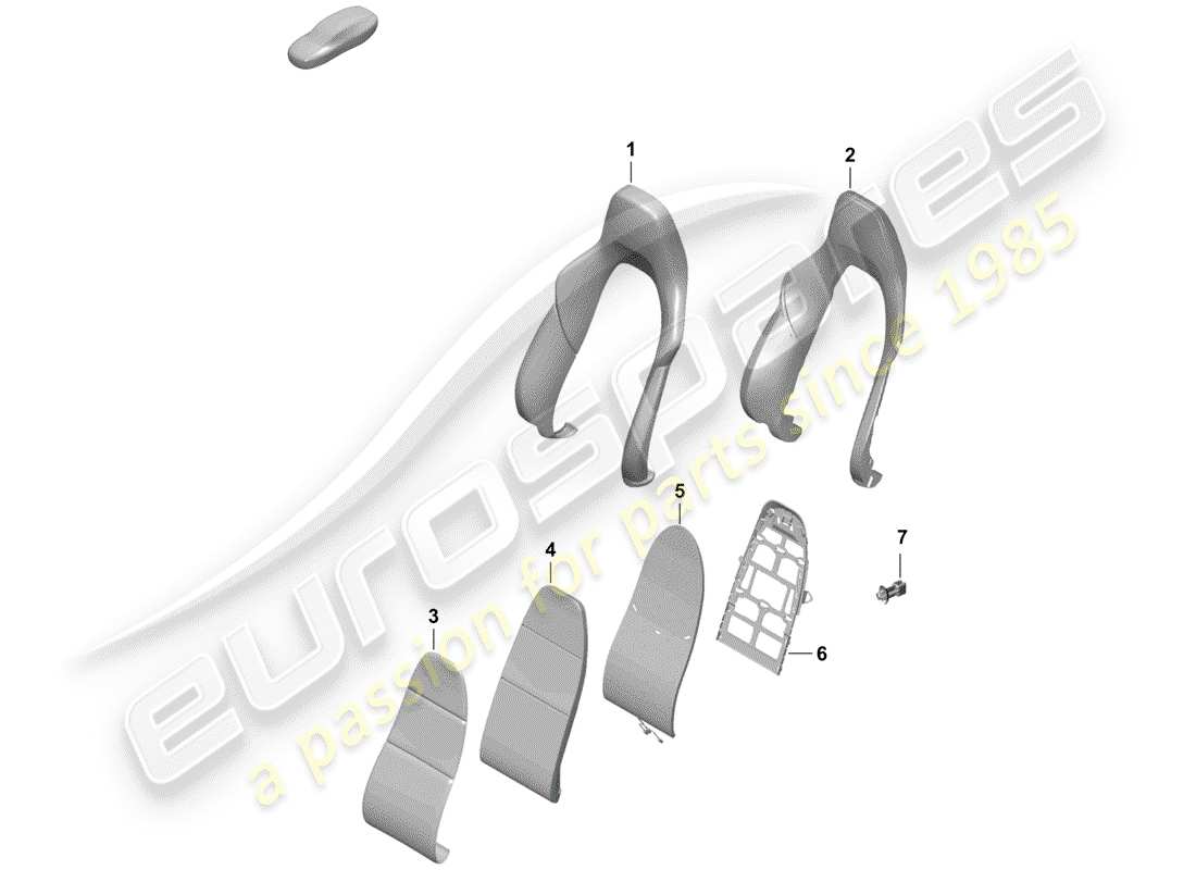 Porsche Boxster Spyder (2019) foam part Part Diagram