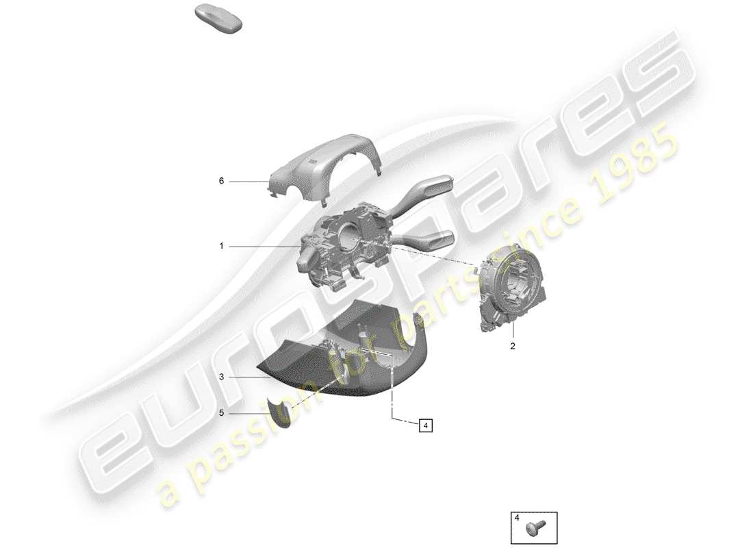 Porsche Boxster Spyder (2019) STEERING COLUMN SWITCH Part Diagram