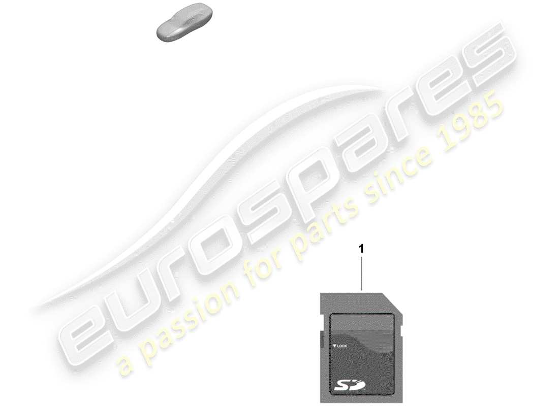 Porsche Boxster Spyder (2019) sd memory card for updating Part Diagram