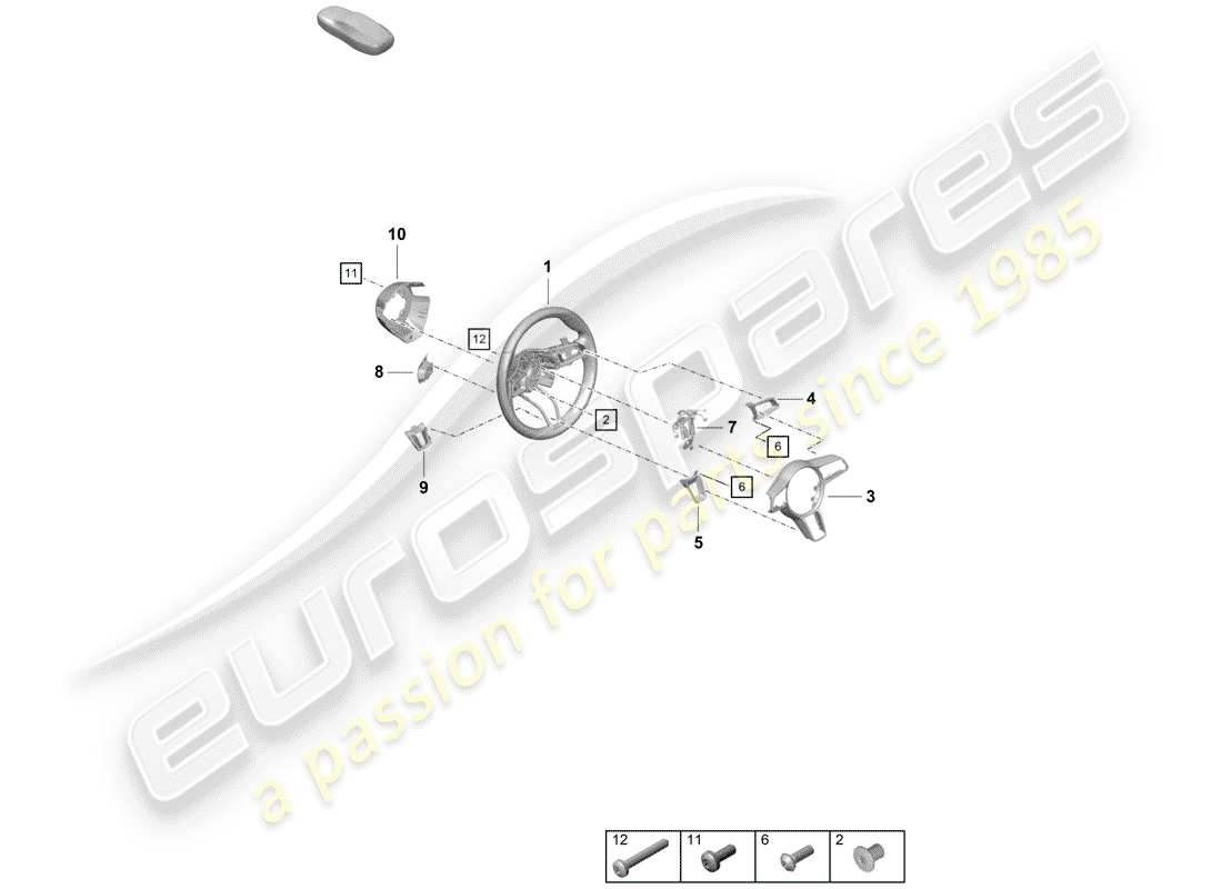Porsche Boxster Spyder (2020) STEERING WHEEL Part Diagram