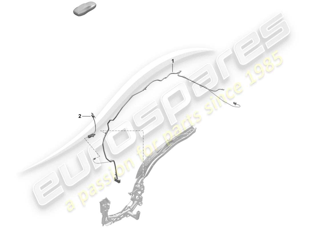 Porsche Boxster Spyder (2020) Convertible top Part Diagram