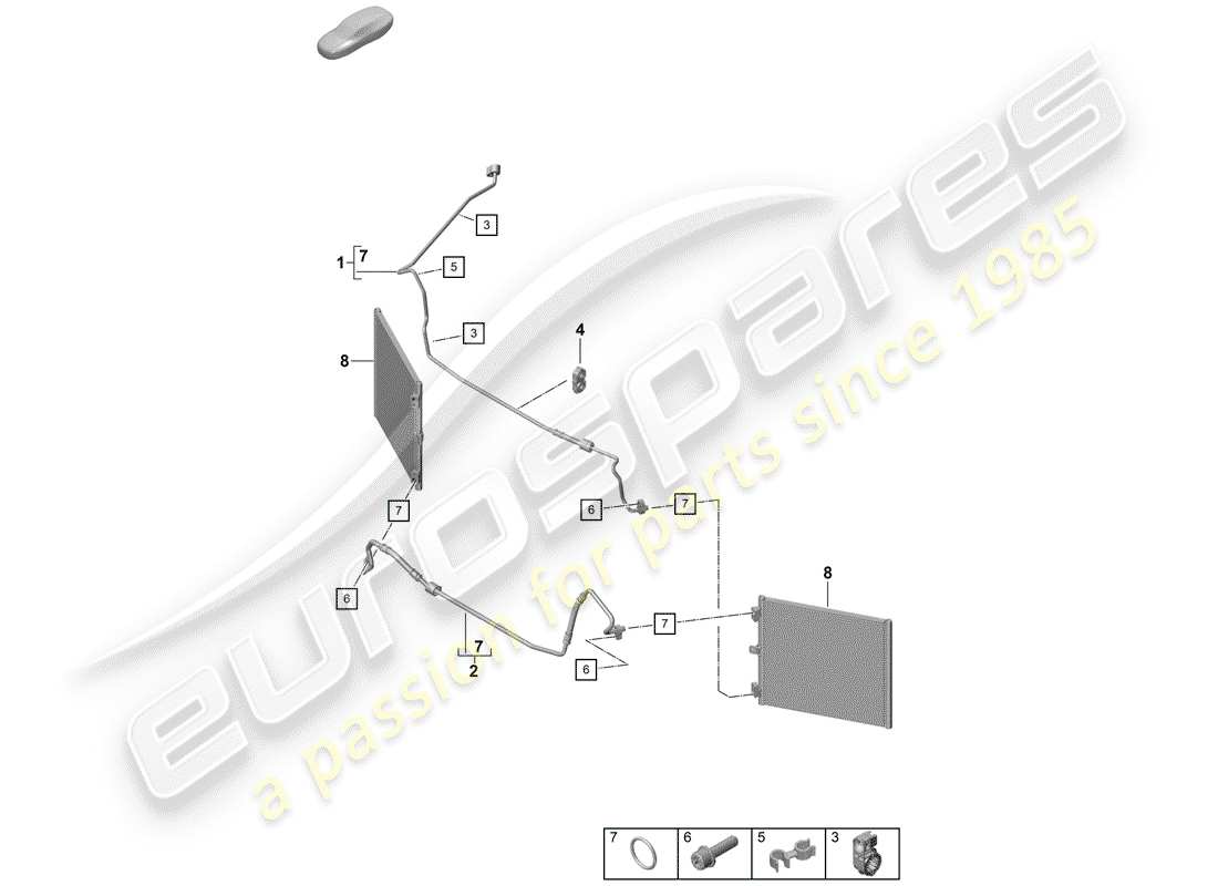 Porsche Boxster Spyder (2020) AIR CONDITIONER Part Diagram