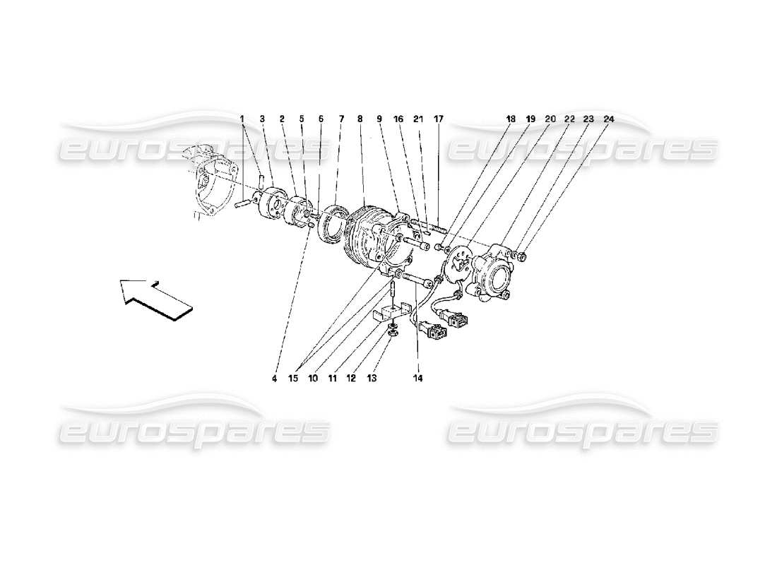 Ferrari 512 TR engine ignition Part Diagram