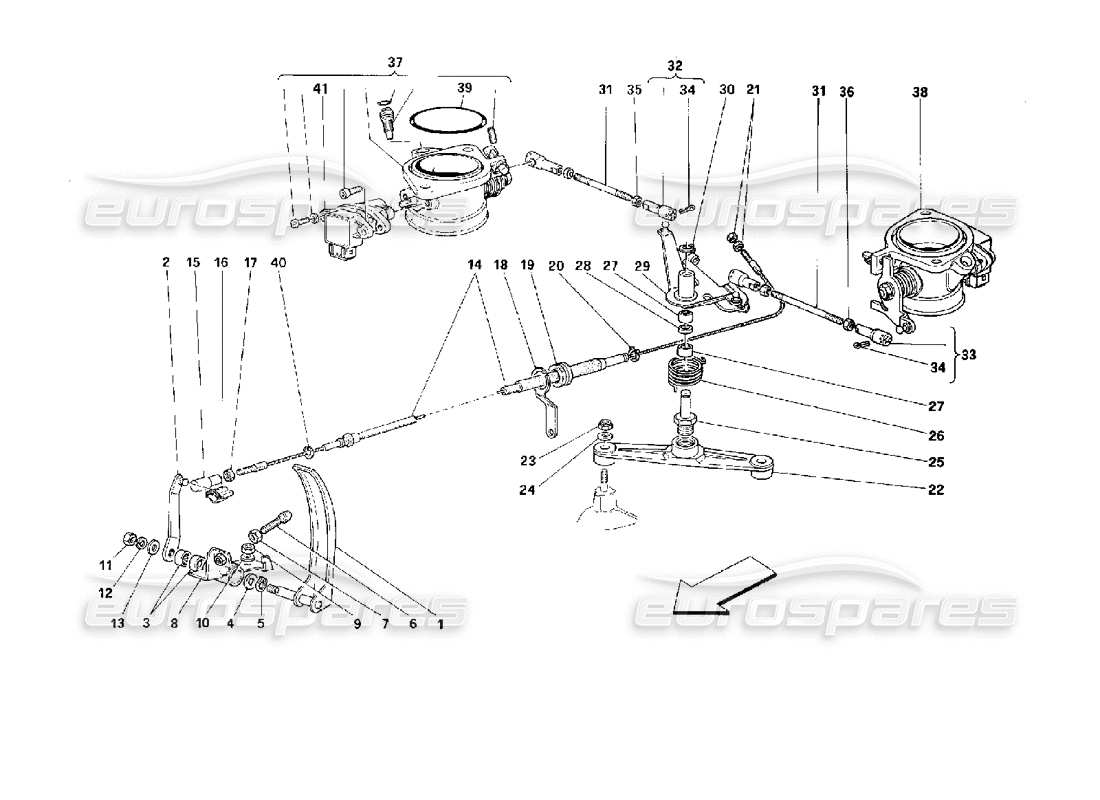 Ferrari 512 TR Throttle Control -Not for GD- Part Diagram
