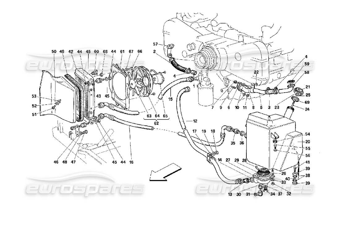 Ferrari 512 TR Lubrication Part Diagram