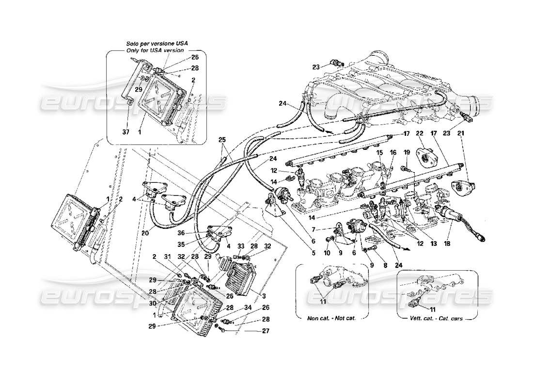 Ferrari F40 Injection Device Part Diagram