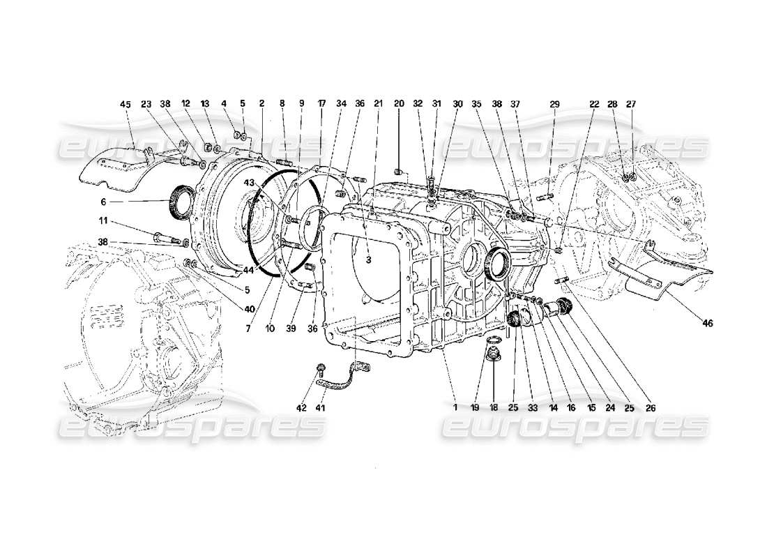 Ferrari F40 Differential Gearbox Part Diagram