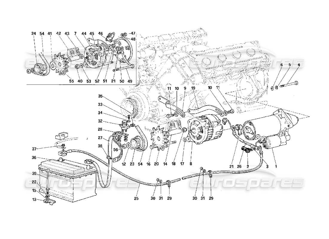 Ferrari F40 Current Generation Part Diagram