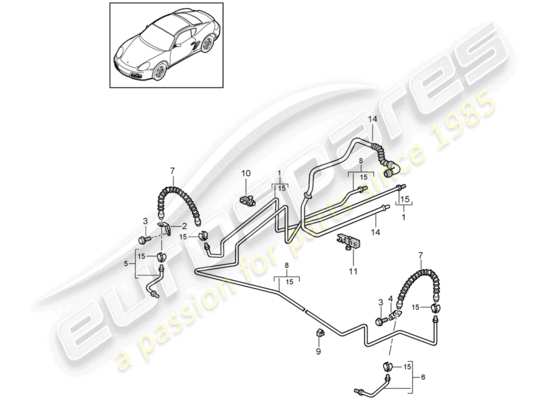a part diagram from the Porsche Cayman 987 (2009) parts catalogue