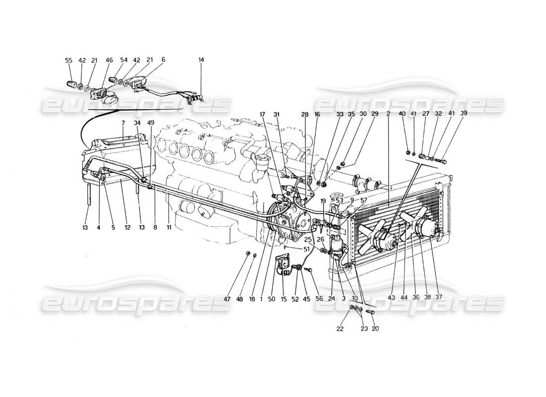 Ferrari 400 GT (Mechanical) air conditioning system Part Diagram