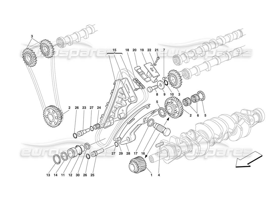 Ferrari F50 timing - controls Parts Diagram