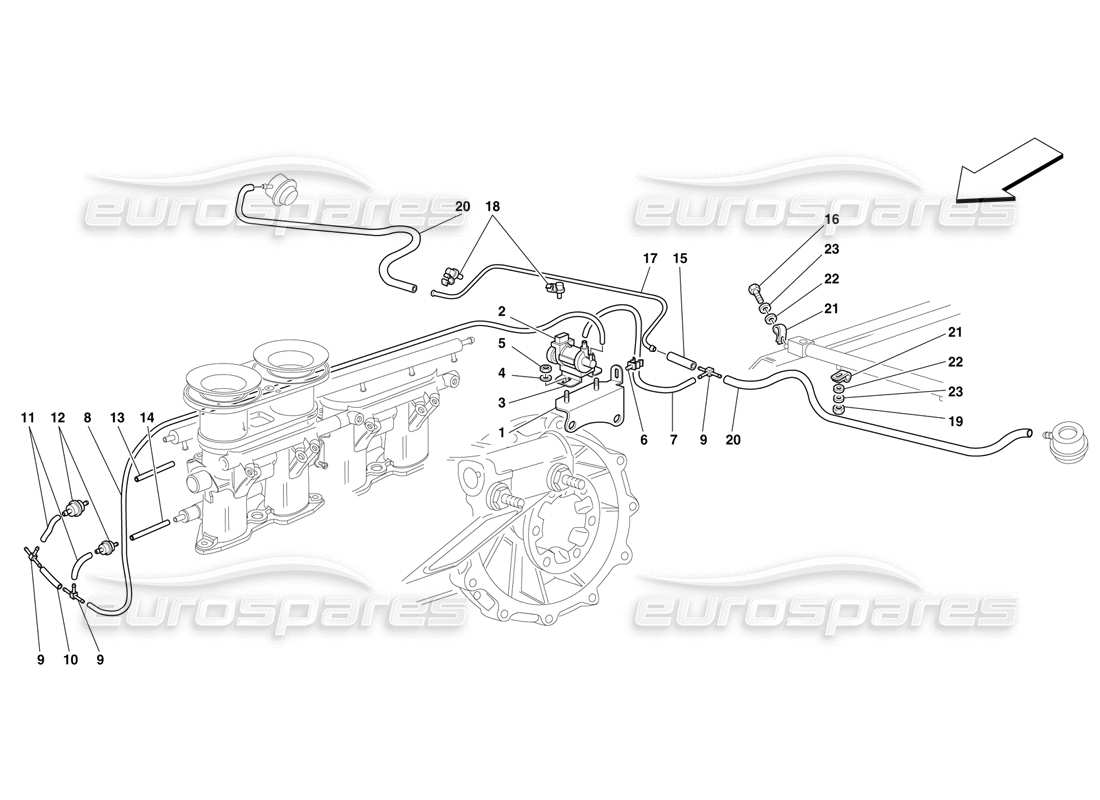 Ferrari F50 Cut-Off Valve Device Parts Diagram