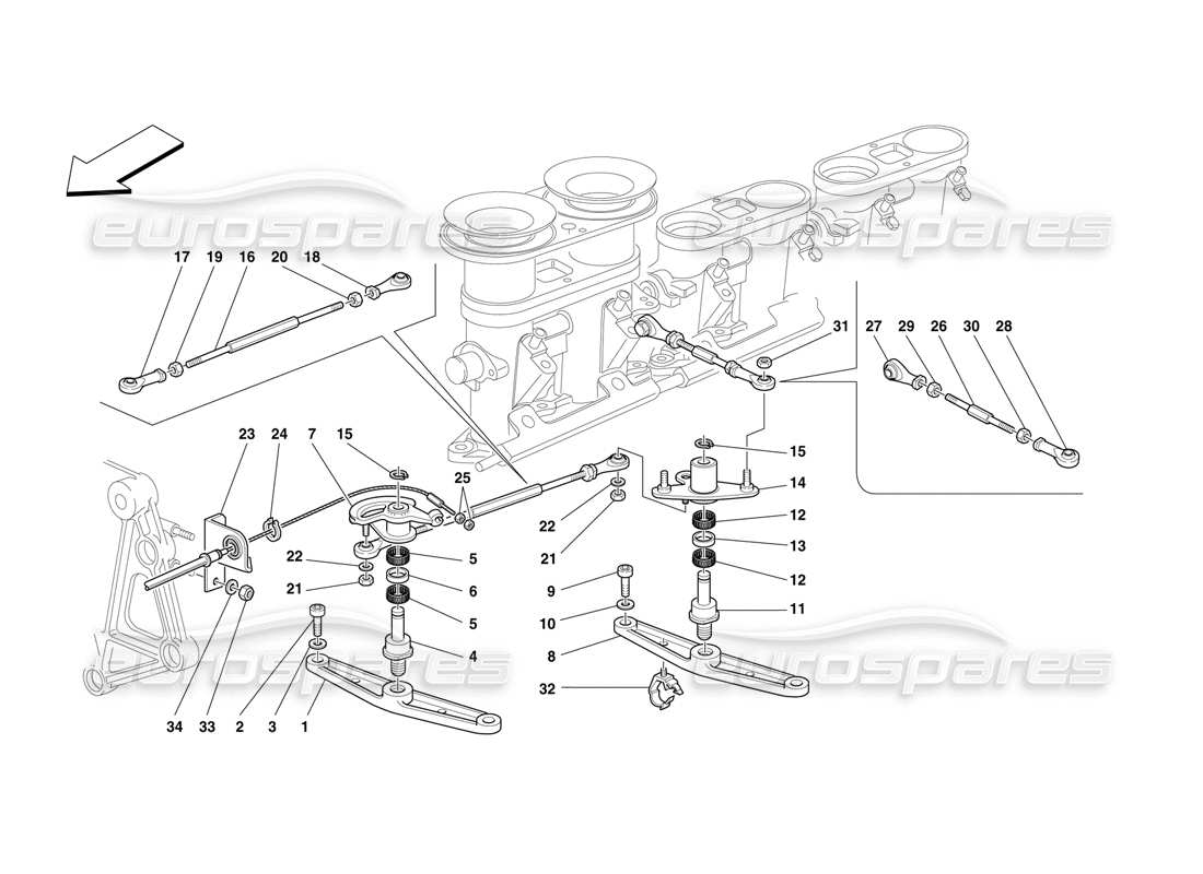 Ferrari F50 Accelerator Control Part Diagram