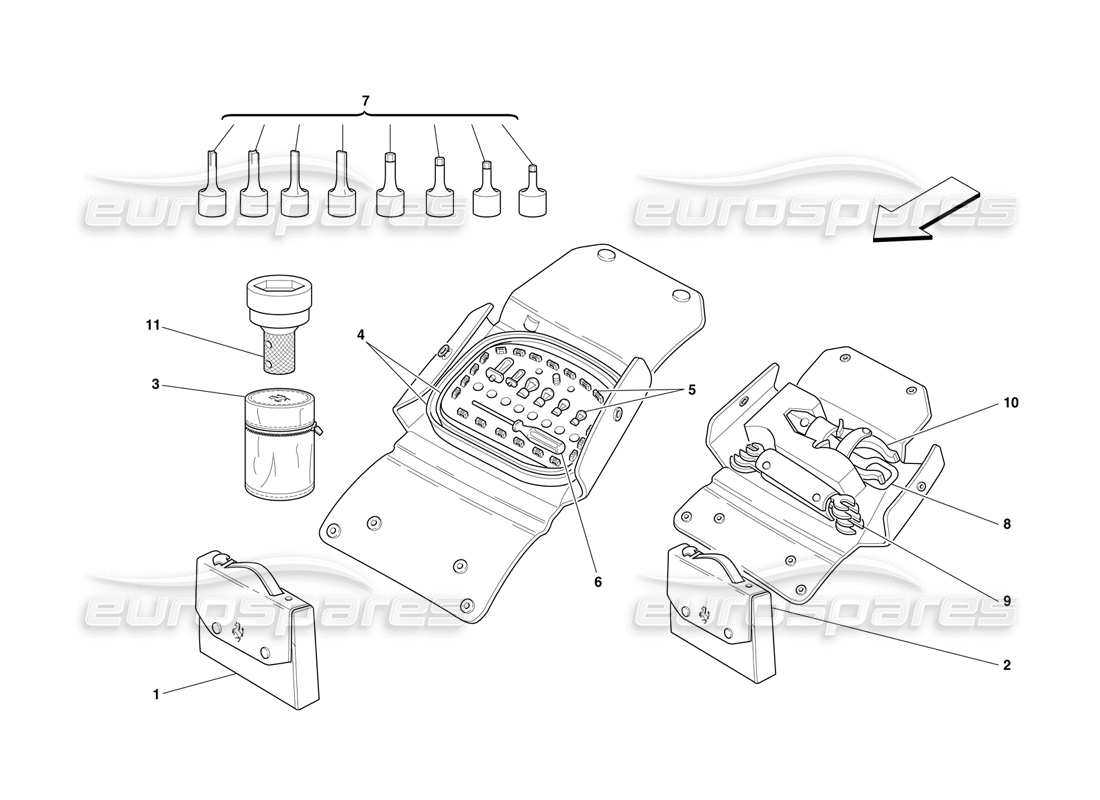 Ferrari F50 Tools Equipment Part Diagram