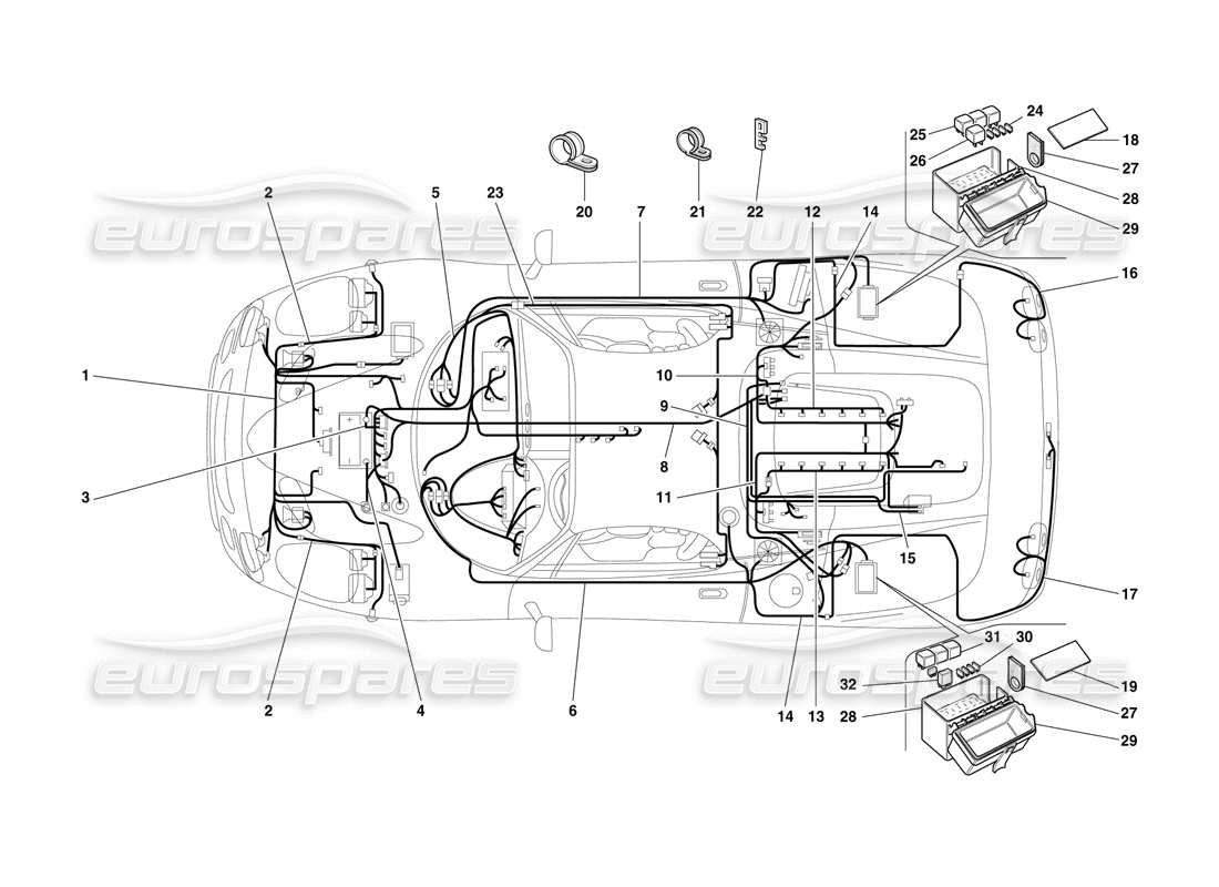 Ferrari F50 electrical system Part Diagram