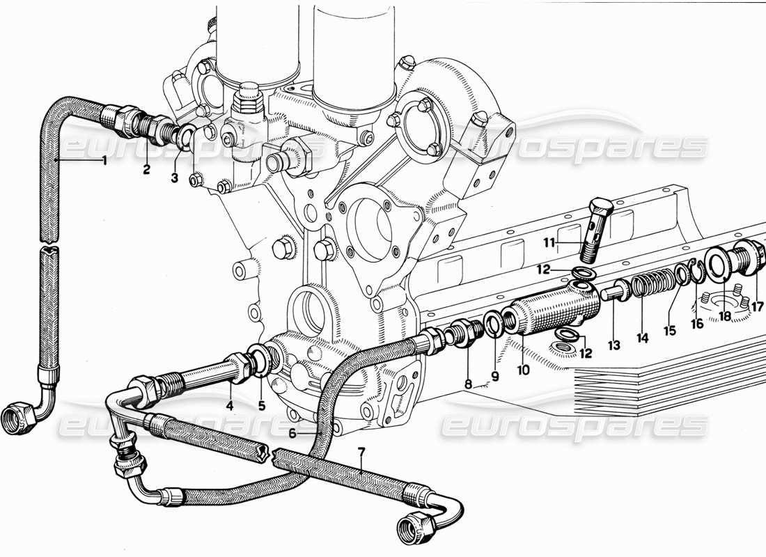 Ferrari 365 GT 2+2 (Mechanical) OIL PRESSURE VALVE Part Diagram