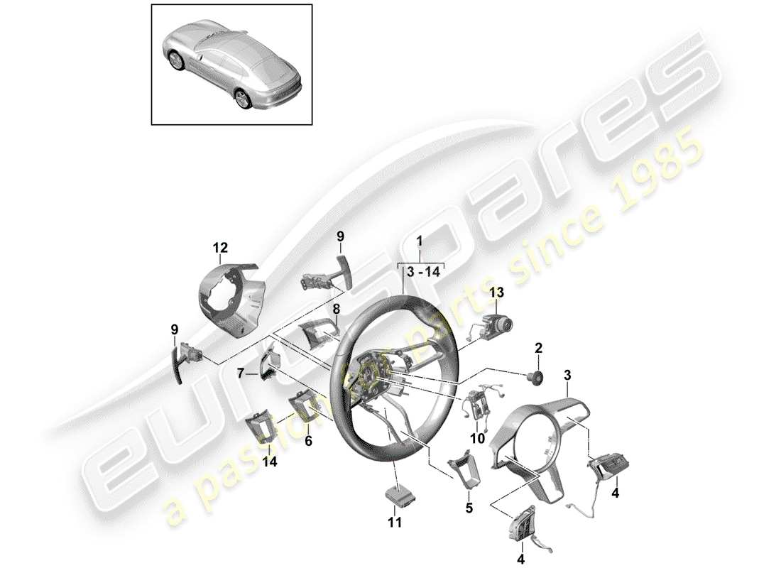 Porsche Part | 971919680A 6N3 matt black New | Eurospares