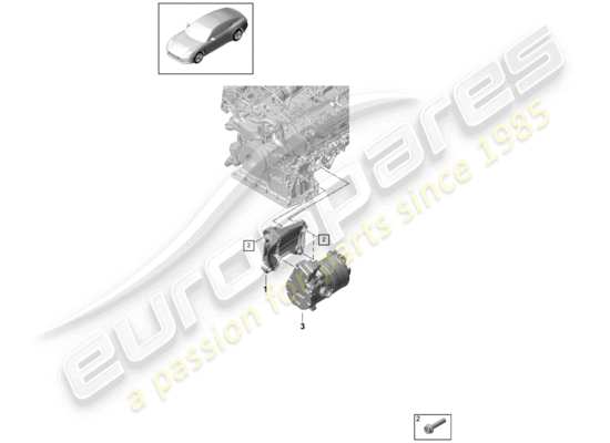 a part diagram from the Porsche Panamera 971 (2018) parts catalogue