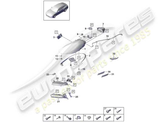 Panamera 971 (2019) REAR LIGHT Parts Diagram (905-005)