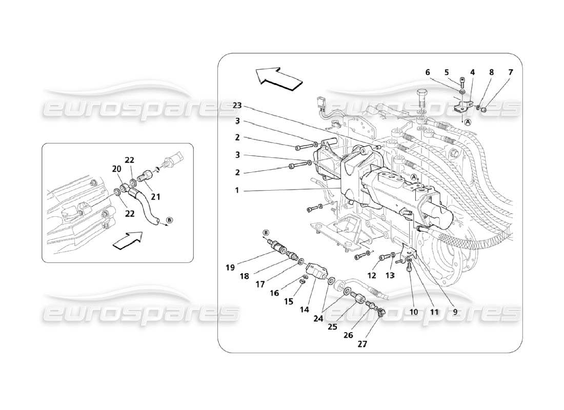 Maserati QTP. (2006) 4.2 Hydraulic Controls For F1 Gearbox Part Diagram