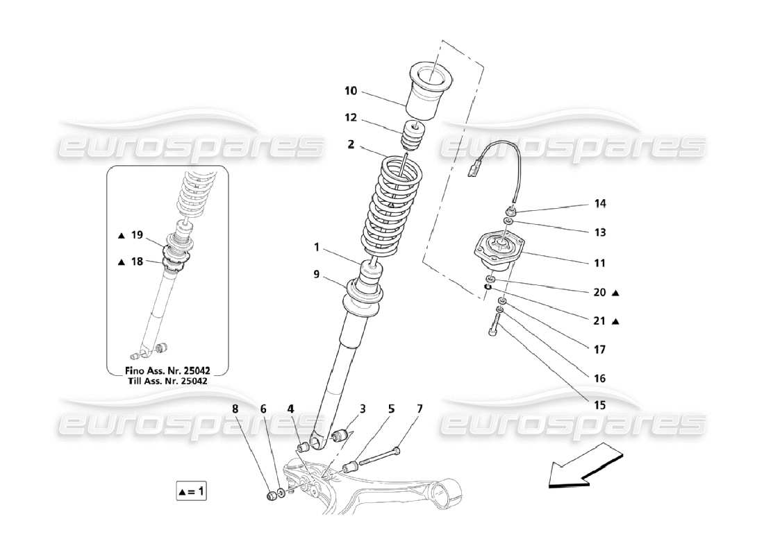 Maserati QTP. (2006) 4.2 Front Suspension Parts Part Diagram