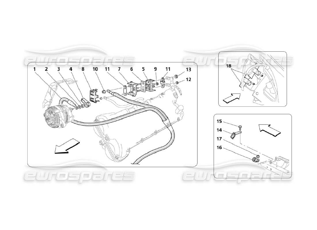Maserati QTP. (2006) 4.2 Main Cables (Page 2-2) Part Diagram