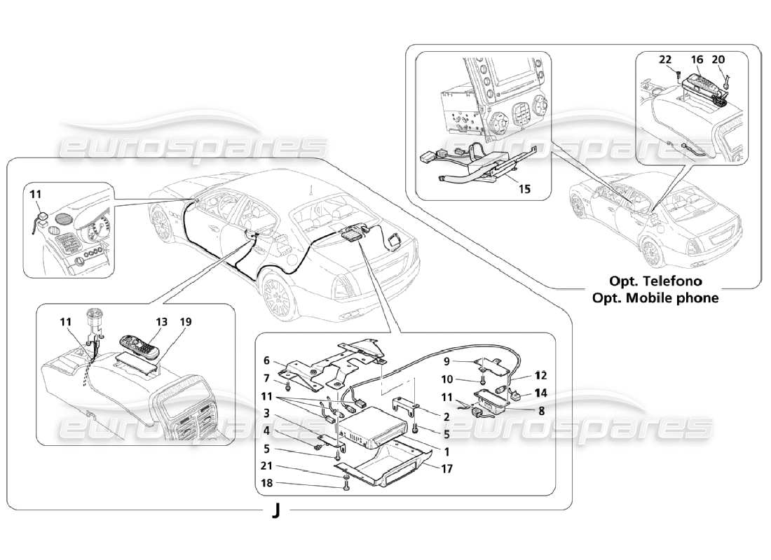 Maserati QTP. (2006) 4.2 Info-Telematic System (Page 2-3) Part Diagram