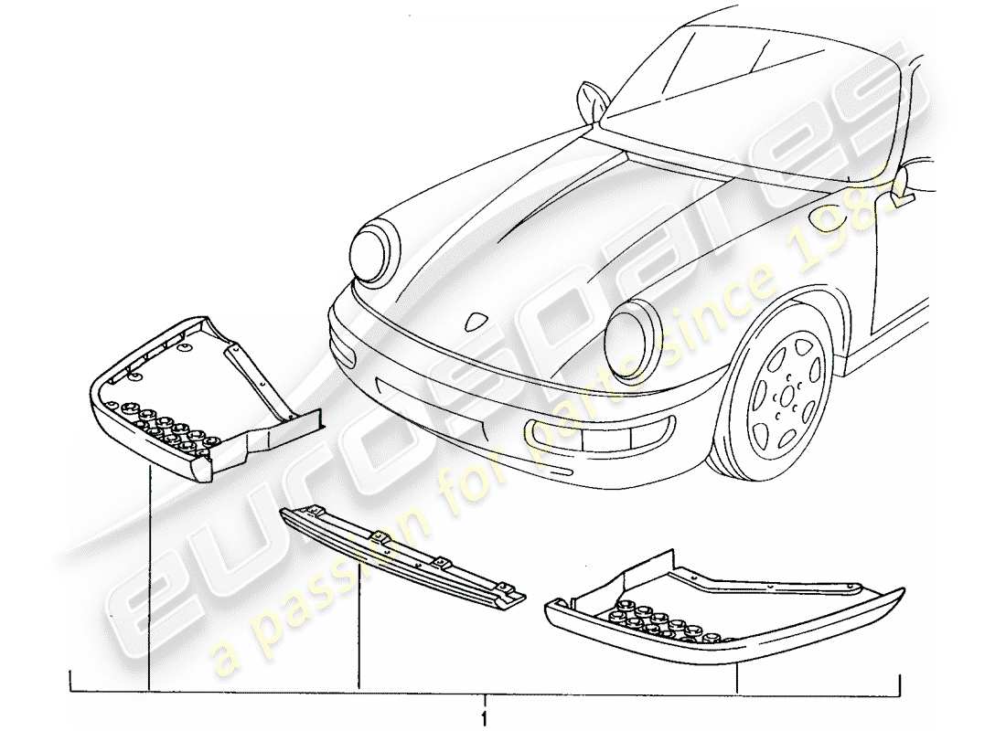 Porsche Tequipment catalogue (1985) FRONT SPOILER Part Diagram
