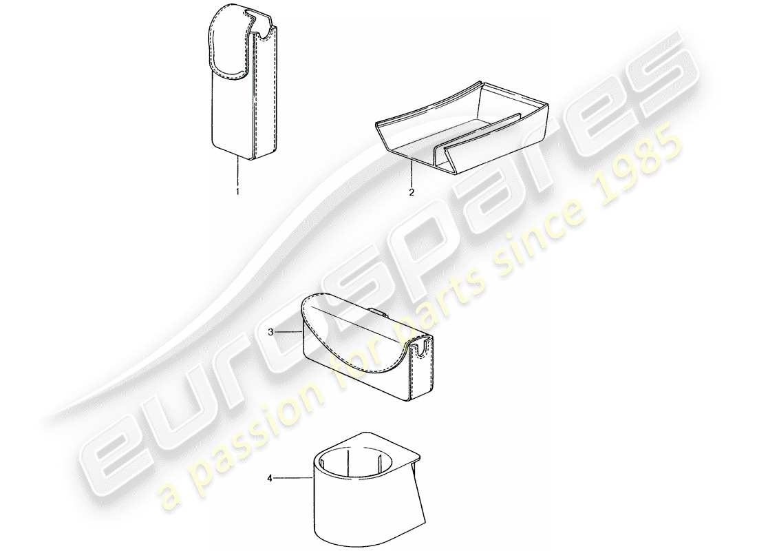 Porsche Tequipment catalogue (1986) STOWAGE BOX Part Diagram