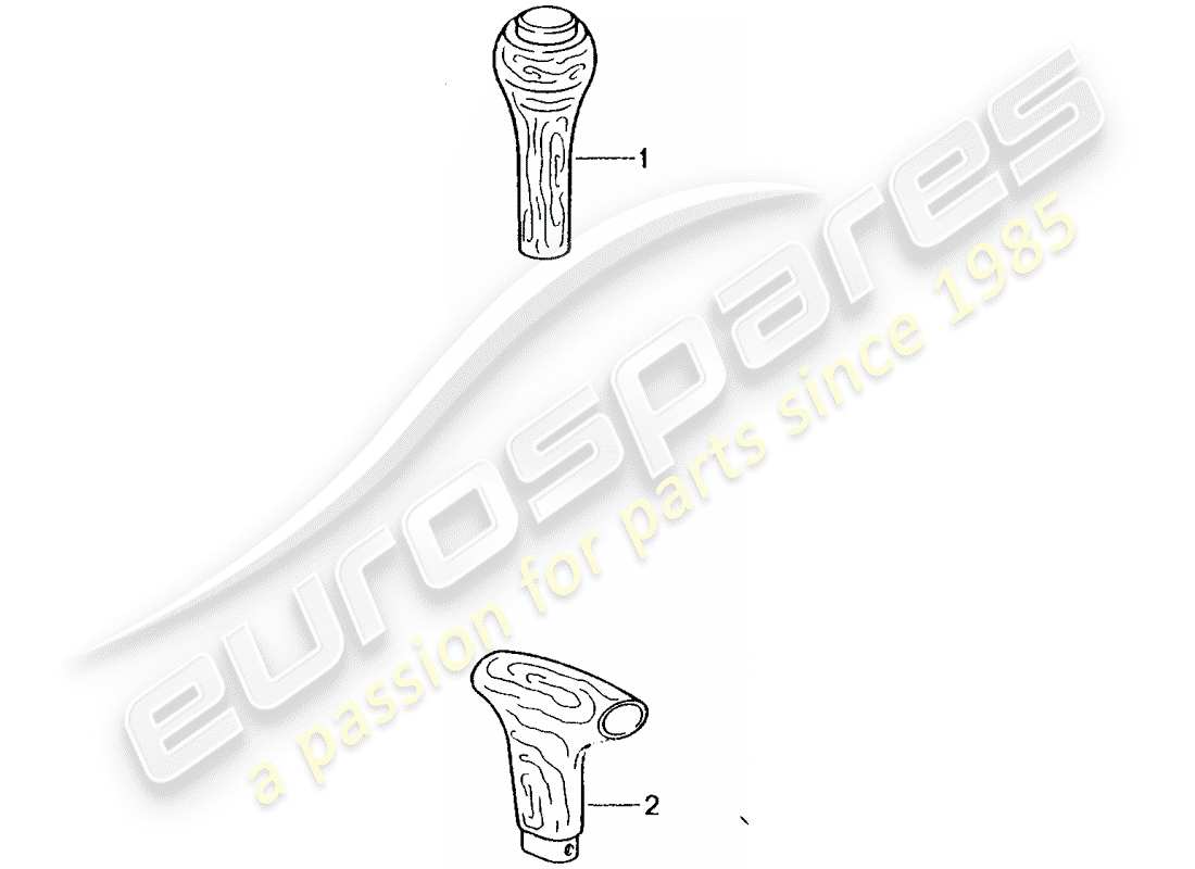 Porsche Tequipment catalogue (1986) selector lever Part Diagram